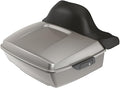 Advanblack Road Glide Tour Trunk Pack Pewter Pearl King Tour Trunk Pack Luggage +Wrap-Around Backrest Pad for '97-'25 Harley Touring Road King Street Glide Electra Glide CVO models