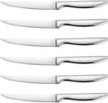 SuperCook Steak Knives Set of 6, Stainless Steel Steak Knife, Serrated Steak Knife Set, Dishwasher Safe Kitchen Steak Knives