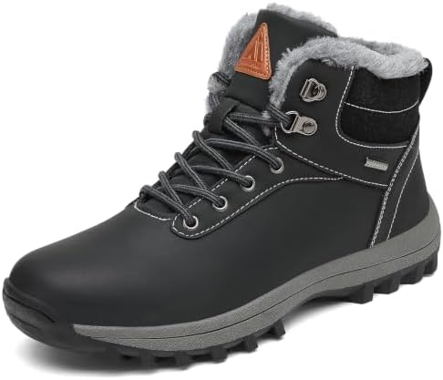 Mishansha Men's Waterproof Snow Boots, Insulated Winter Hiking Boots