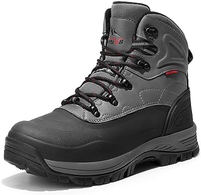 NORTIV 8 Men's Waterproof Hiking Winter Snow Boots