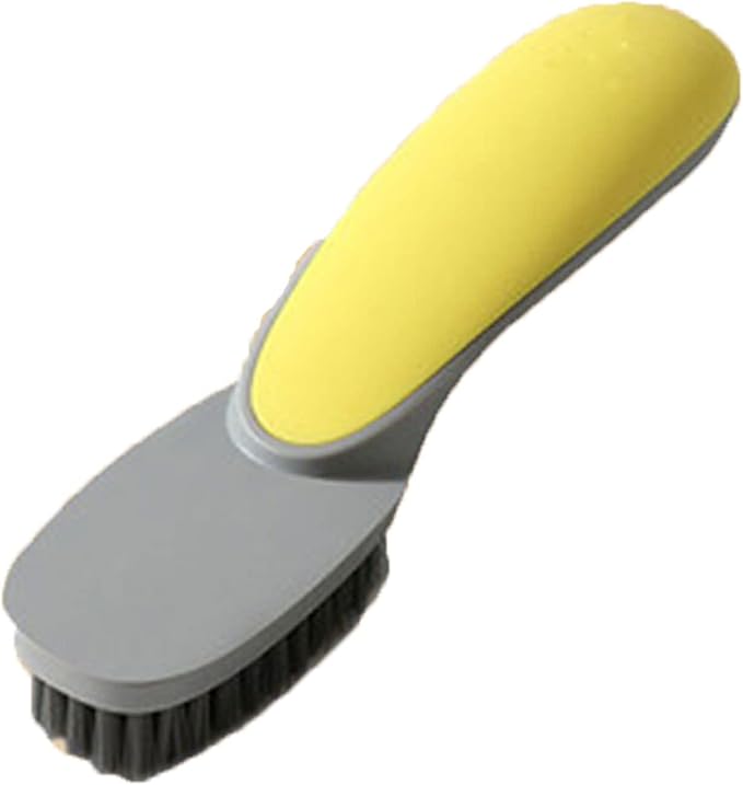 Scrubbing Brush Hard Bristle Laundry Clothes Shoes Scrub Brush Portable Hands Cleaning Brush for Kitchen Bathroom (Color : Yellow)