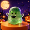 2026 Halloween Ghost Bao Glitter-Squishy Stress Balls Ghost Squishy Large Fidget Toy, Cute Ghost ebound Squeeze(Green)