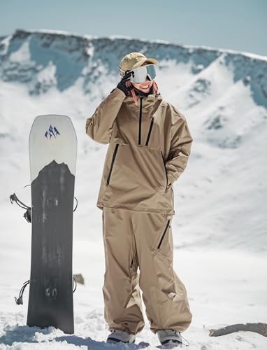 GSOU SNOW Mens Womens Ski Snow Pants Baggy Snowboard Pants Waterproof