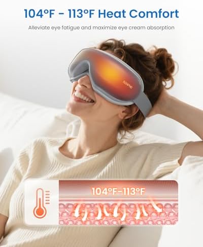RENPHO Eyeris 1 Eye Massager with Heat, Birthday Gifts for Men and Women, FSA Eligible HSA, Smart Eye Mask for Head Tension and Screen Fatigue, Eye Strain (Pack of 2)