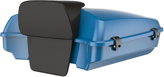 Advanblack Road Glide Tour Trunk Pack Billiard Teal Razor Tour Trunk Pack Pak Trunk Backrest Pad for '97-'25 Harley Touring Road King Street Glide Electra Glide CVO models