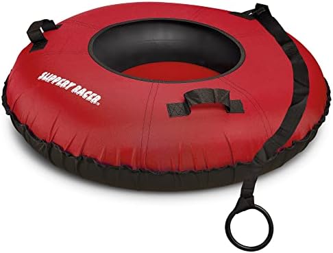 Slippery Racer Heavy Duty Commercial Grade Inflatable Snow Tube with Cover and Rope, PVC Bottom, 44"-Blue