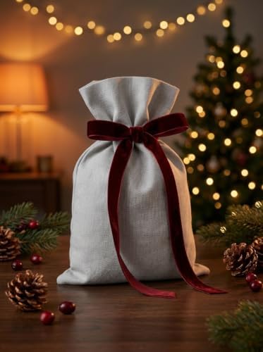 SIMISI RIBBON 24Pcs Christmas Velvet Ribbon Bows Decorations for Tree