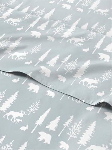 Christmas Sheet Set, Woodlands, Holiday Xmas Bedding Set - Full Size