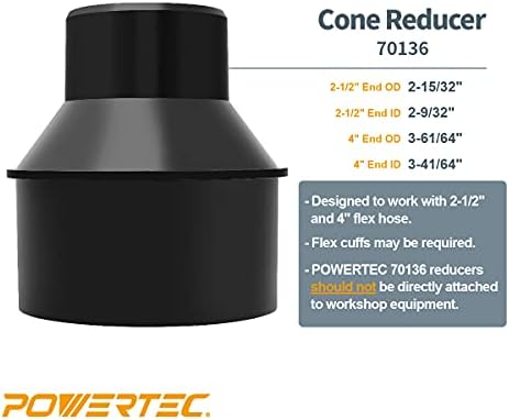 POWERTEC 70488 Dust Collector Fittings, Router Table Dust Collection System w/Y Fitting, Hoses, Reducers Shop Vac Works w/BOSCH PR20EVS, Makita & Porter Cable, Not Compatible with Lift Router Tables