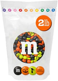 M&M’S WORLD Pre-Printed Halloween Candy - 2lbs of Bulk Candy in Resealable Pack for Halloween Party, Trick or Treat Favor, Halloween Dessert Decorations, Tasty Snacks for DIY Party