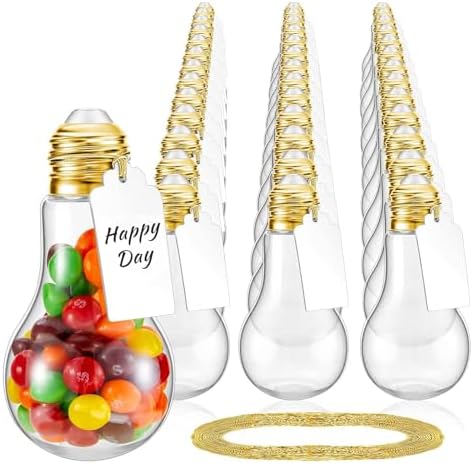 72 Pcs Light Bulb Candy Containers, Fillable Favors for Wedding, Christmas