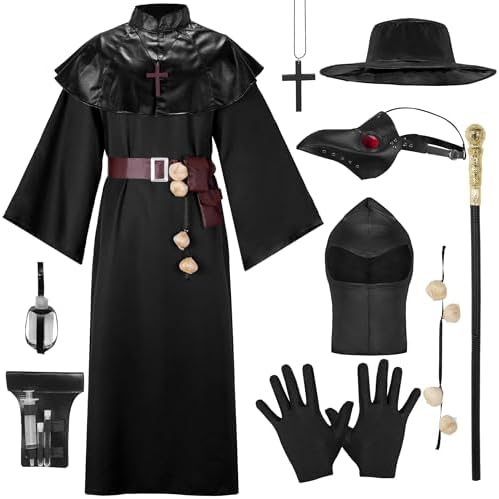 Spooktacular Creations Halloween Men Plague Doctor Costume Set, Adult Plague Doctor Accessories Costume for Halloween Cosplay