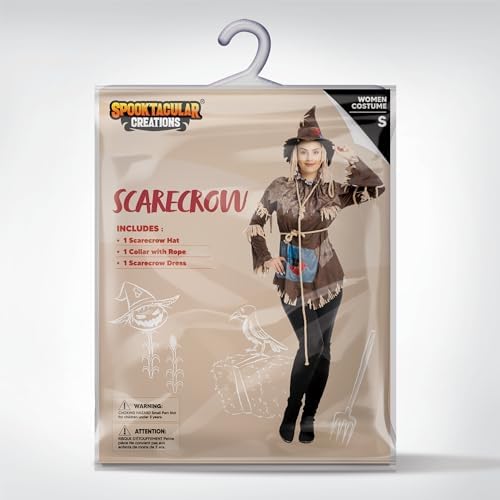 Spooktacular Creations Scary Scarecrow Costume Women, Evil Scarecrow Dress, Creepy Halloween Costumes for Women Adult 2025