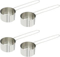 Soro Essentials- 1 Cup Stainless Steel Measuring Cup with 6" Long Loop Handle Set of 4- Heavy Duty Measurement Cups Metal Measuring Spoons for Baking Dry Measuring Cups for Home Kitchen Restaurant