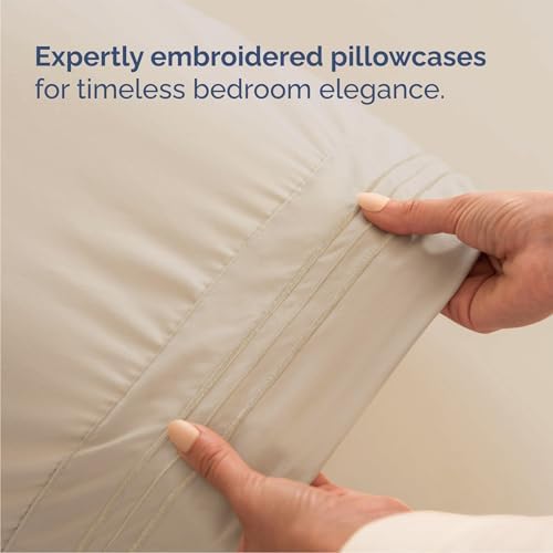Queen Size 4 Piece Sheet Set - Comfy Breathable & Cooling Sheets - Wheat