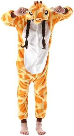 Animal Onesie Pajamas for Kids, Soft Flannel Halloween Cosplay Costume for Boys Girls