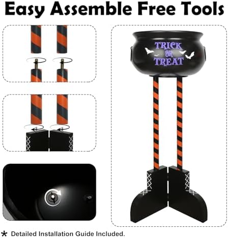 Halloween Decorations Outdoor, 32" Tall Witch Legs Candy Bowl Stand Holder