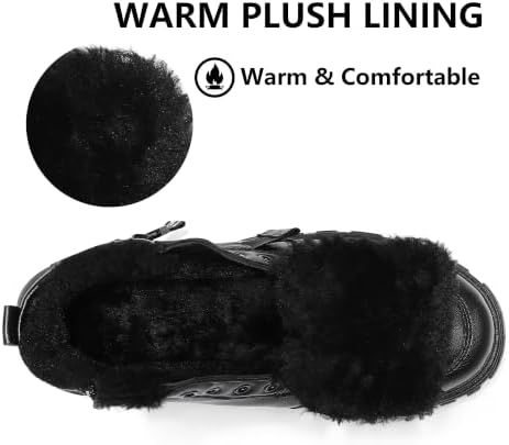 Womens Snow Boots Warm Winter Shoes Lace Up Ankle Booties
