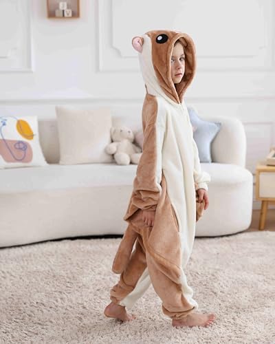 SimZoo Kids Animal Onesie Pajamas Halloween Costumes Cosplay 4-13Y