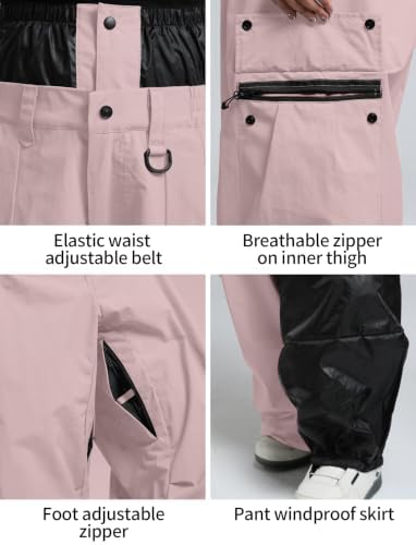 GSOU SNOW Women Men Baggy Snowboard Pants Ski Snow Pants Waterproof