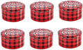 6.5Inch Christmas Cookie Tins, Cookie Tins with Lids for Christmas Holiday Gift Giving, Metal Empty Round Cookie Containers, 6Pack