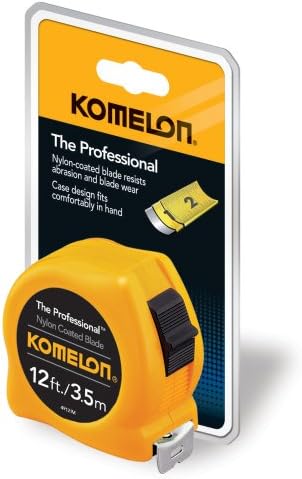 Komelon 4912IM The Professional 12-Foot Inch/Metric Scale Power Tape, Yellow