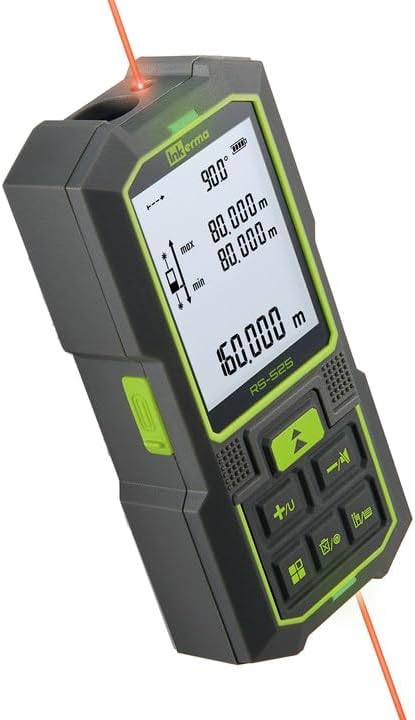 Inkerma Dual Laser Measurement Tool, 525Ft/160M Bilateral Laser Distance Meter, Rechargeable Laser Measure with Ft/in/M Multiple Units, Angle Sensor, Pythagorean Mode, Area and Volume