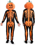 Tipsy Elves Men's Halloween Skeleton Costume Hooded Jumpsuit Adult Onesie