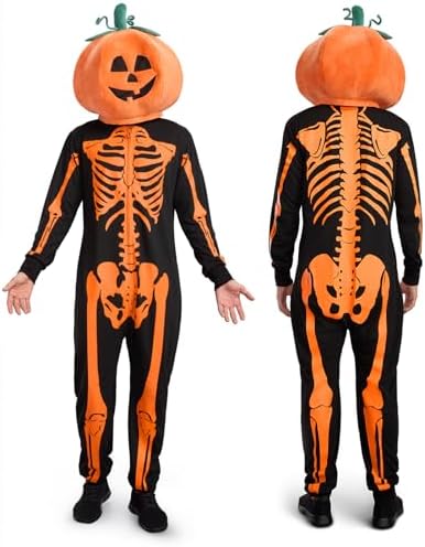 Tipsy Elves Men's Halloween Skeleton Costume Hooded Jumpsuit Adult Onesie