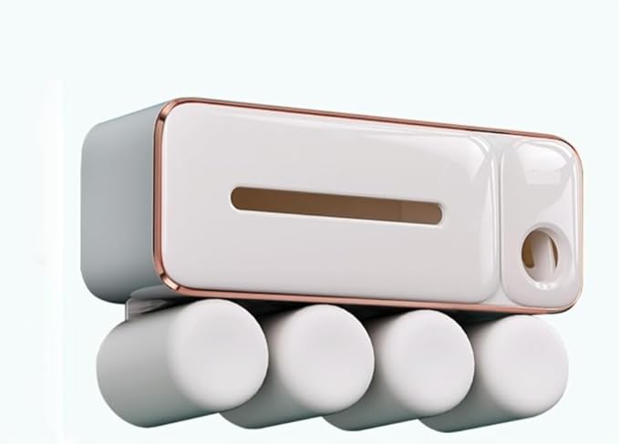 Toothbrush Rack Toothbrush Rack with Face Towel Integrated Mouthwash Cup Toothbrush Cup Shelf Family Wall-Mounted Punch-Free Toothbrush Holder Bathroom Toothbrush Holder(B)