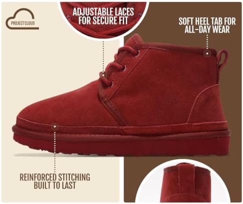 Project Cloud 100% Genuine Leather Ankle Boots for Women Chukka Booties
