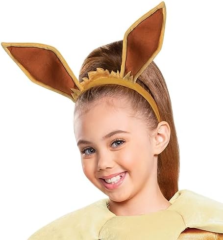 Disguise Pokemon Eevee Costume for Kids, Girls Deluxe Character Outfit, Child Size Large (10-12)