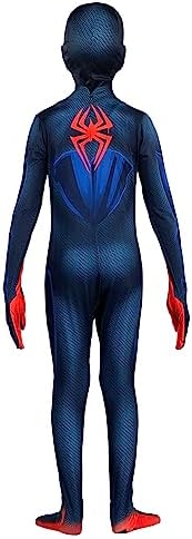 Marvel Miles Morales: Spider-Man Official Youth Deluxe Zentai Costume - Stretch Spandex with Hidden Zippers and Wrist Slits