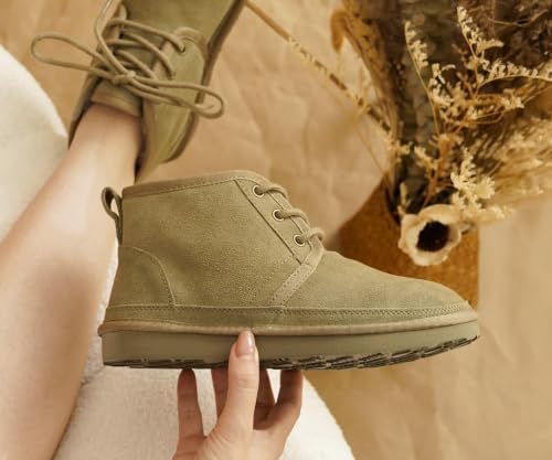 Project Cloud 100% Genuine Leather Ankle Boots for Women Chukka Booties