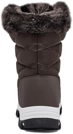 HOBIBEAR Women's Waterproof Winter Snow Boots Lightweight Warm Faux Fur Lined Mid-Calf Booties