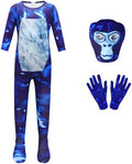 Kids Boy Costume Halloween Dress Up Cosplay Outfits Jumpsuit Party Playwear with Mask