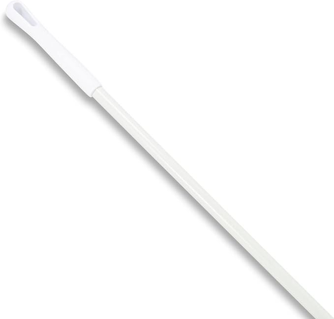 SPARTA Fiberglass Broomstick Replacement Broom Handle with Acme Threaded Tip for Industrial Cleaning Tools, Fiberglass, 60 Inches, White, (Pack of 12)
