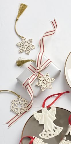 Lenox Mini Snowflake 3-Piece Porcelain Christmas Hanging Ornament Set