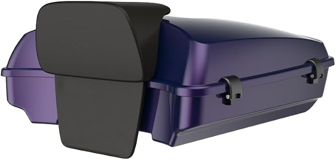 Advanblack 2025 RG Tour Trunk Pack Mystic Shift Razor Tour Trunk Pack Backrest Pad for '97-'25 Harley Touring Road King Street Glide Electra Glide CVO models