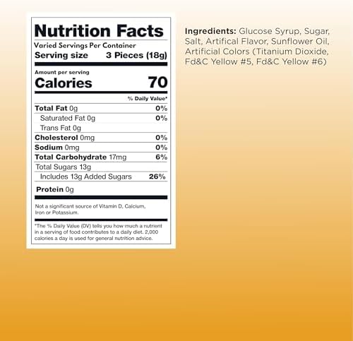 Butterscotch Hard Candy, Individually Wrapped Disks, 3 lb Bag