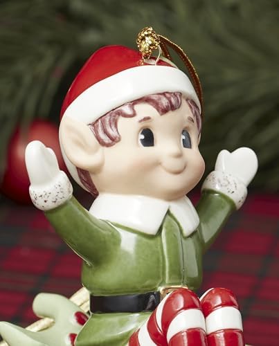 Lenox Christmas Elf Sleigh Ride Ornament