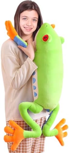 ELAINREN Ultra-Soft Tree Frog Plush Pillow Red-Eyed Frog Stuff Toy/15.7''