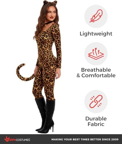 Morph Leopard Costume for Women, Cheetah Bodysuit, Halloween Costumes Women