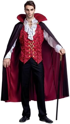 Spooktacular Creations Halloween Men Vampire Costume,Halloween Men's Vampire Cape, Dracula Costume Men