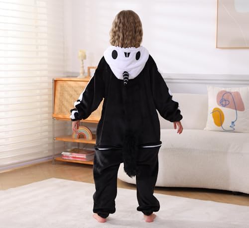 Animal Onesie Pajamas for Kids, Soft Flannel Halloween Cosplay Costume for Boys Girls
