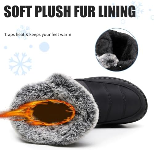 WYGRQBN Women's Winter Snow Boots Waterproof Non Slip Warm