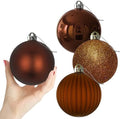 Bronze 4.0" Large Christmas Balls - Christmas Tree Decoration Ornaments Shatterproof Hanging Balls for Birthday Halloween Holiday Wedding Decorations Set of 4pcs