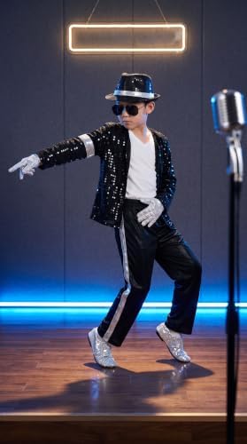 Kids Dance Star Costume,80s 90s Pop Star Dance Party Outfit