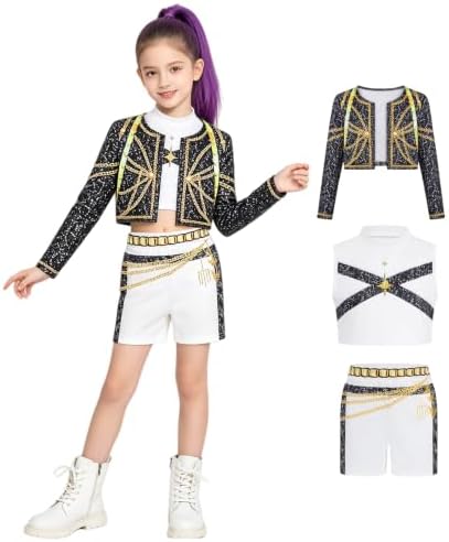 Kids Pop Singer Group Costume Girls Halloween Costumes Cosplay Outfit Set