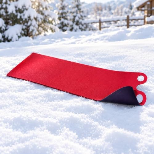 PE Foam Sled Mat with EVA Layer Flexible Sliding Board with Hand Openings Lightweight Snow Grass Sand Slide Mat for Grassy Slopes, Outdoor Adventures
